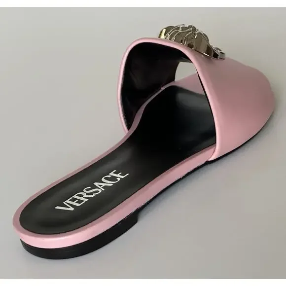VERSACE Medusa Women's Rose Sandals 7 US (37 Euro) 1009428 Spain NIB $850 - Picture 10 of 13